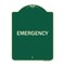 Signmission Designer Series Sign-Emergency, Green & Tan Heavy-Gauge Aluminum Sign, 24" x 18", G-1824-24107 A-DES-G-1824-24107 - alternate 1